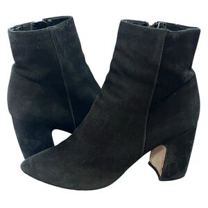 Sam Edelman Hilty Ankle Boot Bootie 7 Black Suede Anthropologie